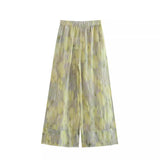 Summer New Printing Shirt 478630300 Loose Trousers Set