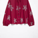 Spring New Embroidery Decoration Loose-Fitting Long-Sleeved Shirt 3564066671