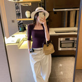 High-Level Korean Chic Chic Chic Collar Five-Sleeved T-Shirt For Women's Summer 2026 New Design Top