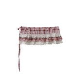 Sweet Pink Lattice Thorny Short Skirt Woman 2025 New Embroidery Lace Spliced A Piece Of Ass