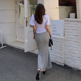 South Korea's Dongdae Gate Orange Fish Tail Half-Dress Eye-Catching Summer New Temperament Tight Body Slim Figure Sexy