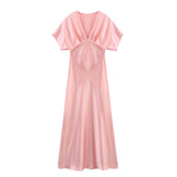 BSK&TRAF Women's Dress 2025 New Summer Temperament Fashion Silk And Silken Tatami 2330399