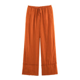 New Summer Solid Shirt 4786090 Wide-Legged Trousers 4786091