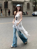 Korean Wave Point Lote Side Hanging Dress Women 2026 Early Spring New Seaside Holiday Wind Irregular Skirt Tide