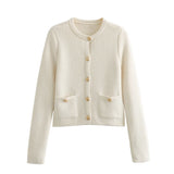 2025 Spring Button Knitted Cardigan Coat Small Scented Women's Sweater 6427034
