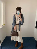 Early Autumn Korean Wears 2026 New Loose Lazy Wind Relaxation Bat Sleeve Knitted Sweater Shawl Jacket