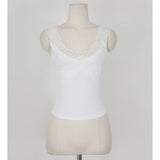 New Lace Lace V-Neck Cross-Dressed Slime Vest Sling Female Tight Bosom Show Body On The Back