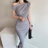 Xia New Korean Version Of The Folding Thin Dress Bag With The Ass To The Waist And Back Comfortable Heart Dress Bottom Dress