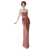 Seaside Holiday Net Yarn Sleeveless Corset Dress Women's Summer Baggy Beach Dress