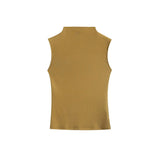 BSK&TRAF Women's Clothing 2026 Summer New Street Fashion Simple Tie-And-Neckless T-Shirt Top