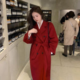 Hairy Coat Woman's Long 2025 Autumn And Winter New Hepburn Style Temperament Small Loose Thick Coat
