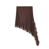 Autumn New Asymmetric Lace Decoration Skirt 9698606800