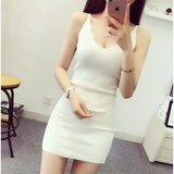 Medium-Long Sling Vest Dress Women's Knitted Summer Lace Bottom Shirt Sexy Inside Student Korean Version