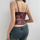 Vintage Printing Body Repair Screen Sling Slings Women Summer And Autumn New Sexy Low-Breasted Vest Woman
