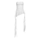 French Lotus Leaf Side With Chest Vest Female Feeling Hottie Wearing Short Top