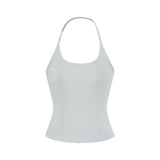 Ballet Style Bottom Hanging Neck Sling + Long Sleeve With Open Shirt + Lateral Waist Hanging Micro-Horn Pants Three-Piece Set Of Women
