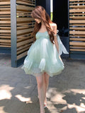 French Girl Bowed Mint Green Sling With Short Skirt With Lotus Leafy Dress Girl Little Man Seaside Holiday Wind
