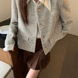 Small Fragrant Breeze Jacket Spring And Autumn POLO Collar 2025 New Short Coat Short Temperament Coarse Flowers On The Top