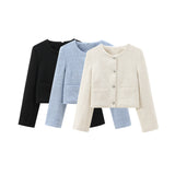 Autumn New Coarse Spinning Round Collar With Small Fragrant Short Coat 1195099