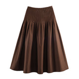 Spring New Slimming Folding Fan Flute Skirt 5427400