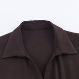 Autumn New With Belt Shirt Long-Sleeved Flute Dress