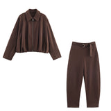 Autumn New Velvet Bomber Jacket 4174674 Trousers 4174675