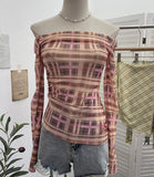 Real Shooting Hottie Thorn One-Layer Mesh Sunscreen Blouse T-Shirt With Short Embroidery Top 8035