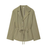 Striped Strap-Cushioned Belt Suit Jacket 2010721507 Striped Clips Double-Folded Trousers 4661439507