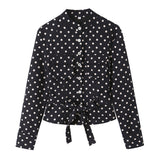 Spring New Wave Dot Shirt Jacket 2010708 Capri Pants 6929406