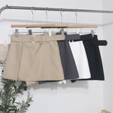Real Shooting With Belt Open Fork High Waist Thin Pants Skirt Women's Summer New A-Shaped Hip Half Short Skirt 8906