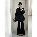 High-End Gray Hair Coat Women 2026 Autumn And Winter New Tice With Waistnut Coat Small Looks Super Good