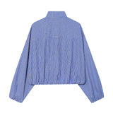 Summer New Long-Sleeved High-Collar Plaid Shirt 7484059