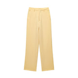 Summer New Women's Collar Short-Sleeved Short Coat Straight Trousers 8491053 8491054