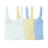 Wide-Shoulder Sling Sling Waistcoat Women Wear Chic Design Elastic Short Inner Sleeveless Top