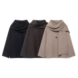 Autumn New Wool-Blend Scarf Short Coat 6318275
