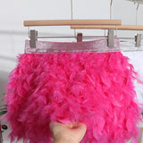 Real Shooting Feather Dress Small Pony Short Skirt Birthday Dress Dress Princess Short Dress 9022