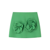 Spring New Simple Waistcoat Floral Dress Half-Piece Two-Set