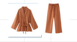 Spring New Textured Double-Dual And Coat 5427734 Trousers 4391423