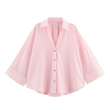 Summer New Mix-Width Wide-Sleeved Shirt 2340712300