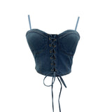 Real Beat With Chest Pad Adjustable Strap With Denim Vest Strap Strap Slings Bras