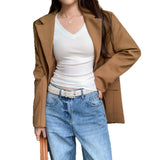 V-Necked Bottom-Up Women's 2025 New Popular Explosion Long-Sleeved T-Shirt High-End Small-Sized Top