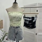 Real Shooting Running Volume With Chest Pad Holiday Brat Folding Outer Vest Wrapping Sleeveless Top 1119