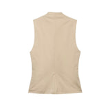 BSK&TRAF Women's Summer 2026 New Street Fashion Buttons With Stundress Stundress Sleeveless T-Shirt 3067055