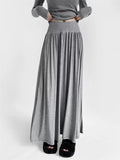 The Feeling Of Thin A-Word Half-Body Skirt Autumn 2025 New Gentle Wind Temperament With High-Waisted 100-Folded Skirt