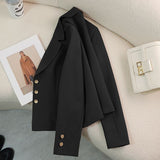 Spring And Autumn 2025 New Short Suit Jacket Suit Rice White Temperament With High-End Casual Suit Jacket