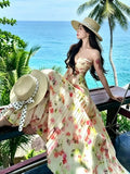 French Holiday Dress Island Beautiful Beach Dress Sanya Seaside Ootd Wearing Dingdal Dress Beach Dress