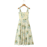 New French Retro Style Small Fresh Cotton Lace Splicing Medium And Long Dress
