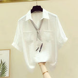 2025 Polo Collar Short-Sleeved Shirt Women Summer New Small Shirt Design Sense Of The Blouse Women Special Coat Women