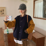 Korean Version Of Retro Baseball Uniform Women's Autumn New Couple Blouse Harajing Wind Girl Fried Street Jacket Jacket Tide