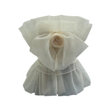 Real Shooting Big Bow Rose Flower Design Smear Chest Vest Wearing Bare Back Sleeveless Top 2192